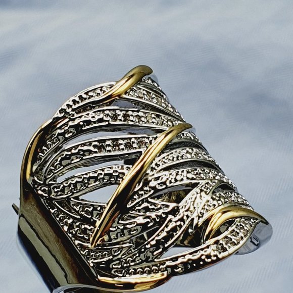 Fashion Trendy Wave Stackable Rings for Women, EVGG1375 - Picture 14 of 15